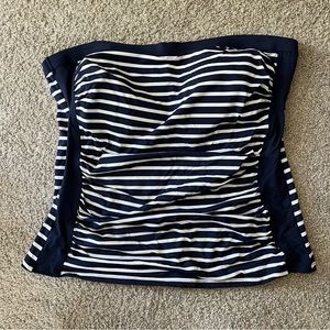 Lands End Blue & White Stripe Tankini Top 16